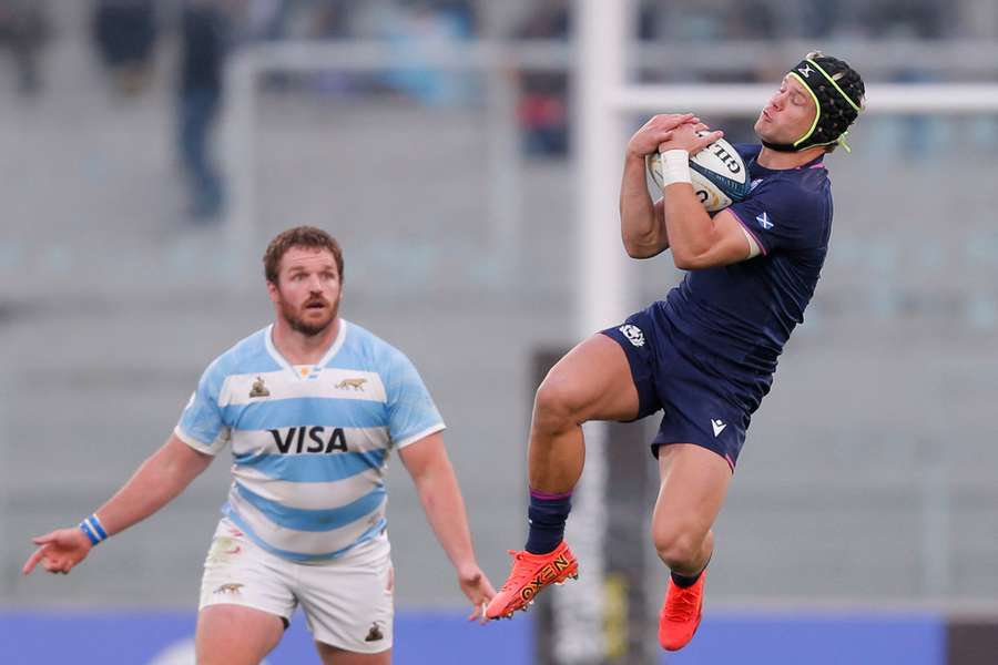 Scotland's Darcy Graham catches a high ball during Scotland's win over Argentina. Scotland's Darcy Graham catches a high ball during Scotland's win over Argentina.