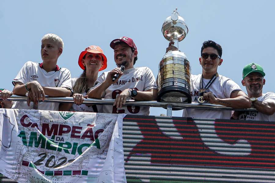 Diniz i Cano z trofeum Libertadores
