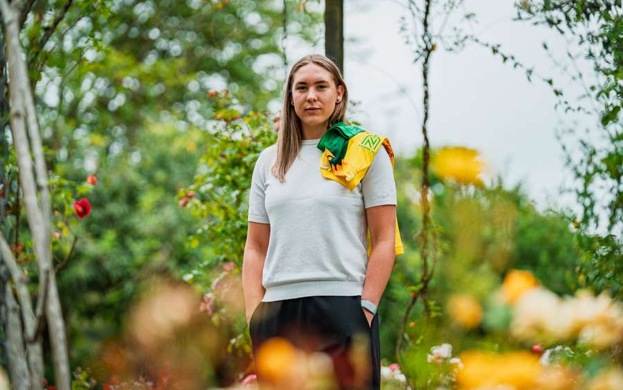 La gardienne Natalia Radkiewicz s'est engagée avec le FC Nantes jusqu'en juin 2028, ici en photo au jardin de la Roseraie à côté de la Beaujoire La gardienne Natalia Radkiewicz s'est engagée avec le FC Nantes jusqu'en juin 2028, ici en photo au jardin de la Roseraie à côté de la Beaujoire