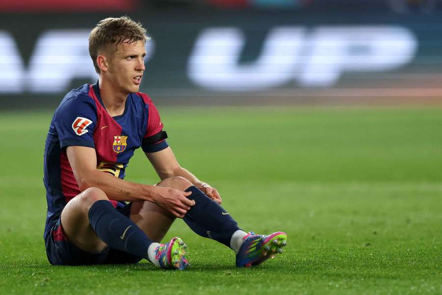Dani Olmo în timpul meciului cu Osasuna.