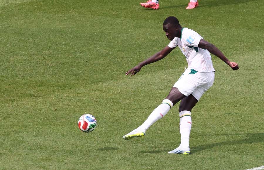 Senegal's Pape Gueye scores their fourth goal