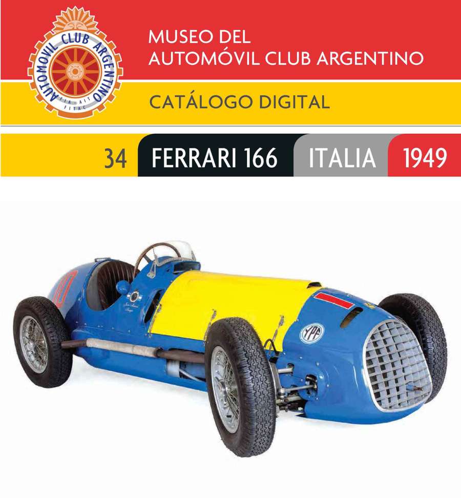 O Ferrari azul de Fangio num museu argentino.