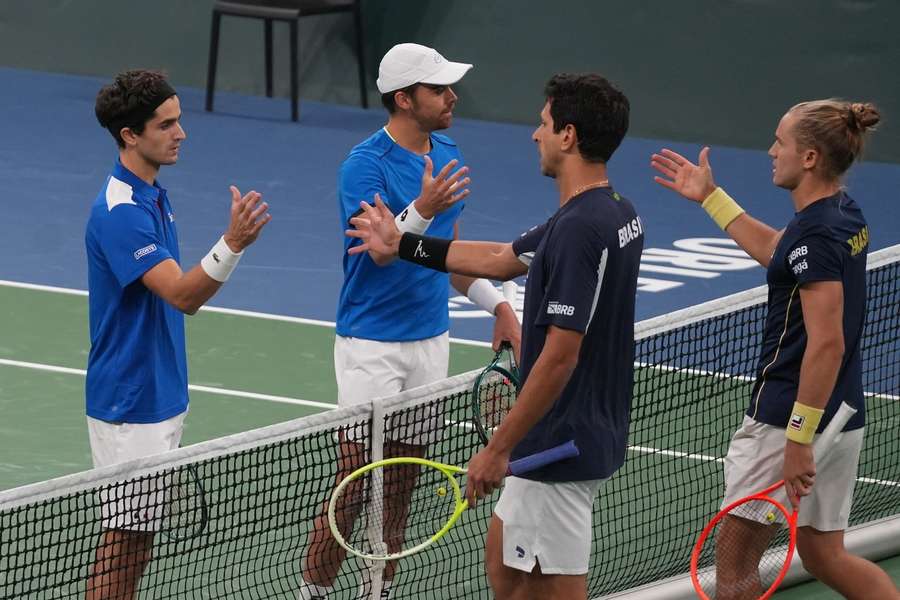 Rafael Matos e Marcelo Melo perderam para Bonzi e Herbert nas duplas