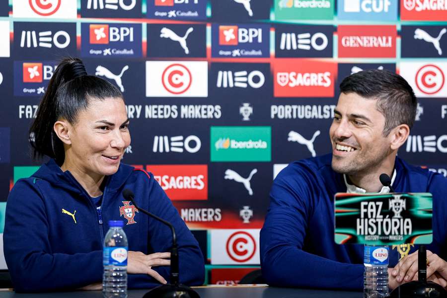 Ana Borges e Francisco Neto na conferência de imprensa