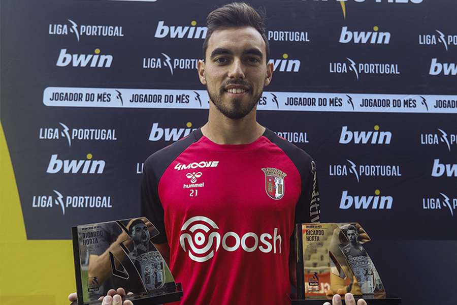 Ricardo Horta foi titular nos cinco jogos que o SC Braga fez em abril, tendo marcado em três deles
