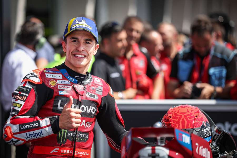 Marc Marquez après sa victoire ce samedi. Marc Marquez après sa victoire ce samedi.