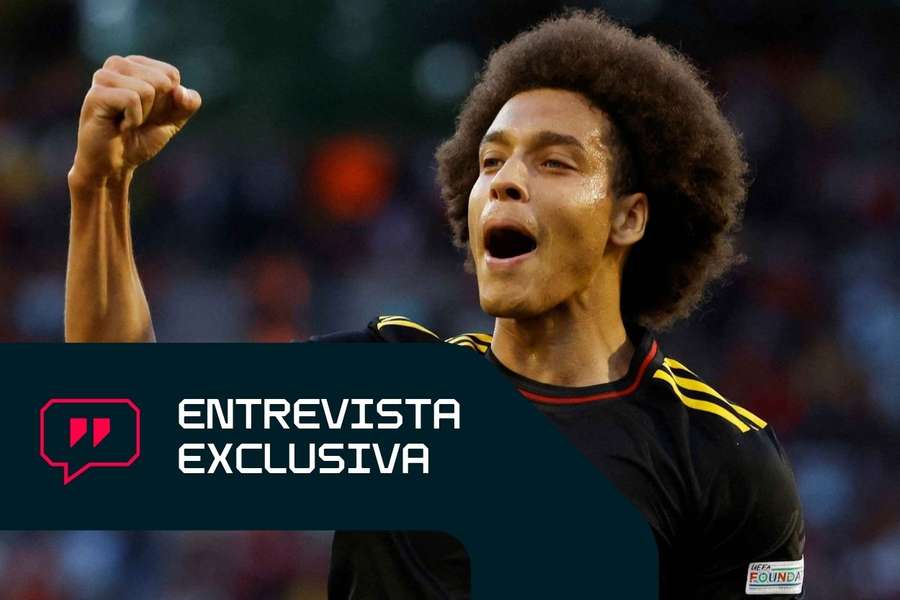 Axel Witsel celebra un gol con Bélgica Axel Witsel celebra un gol con Bélgica
