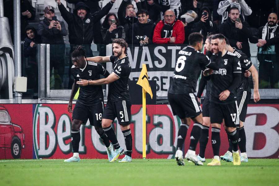 Moise Kean celebrates his brace