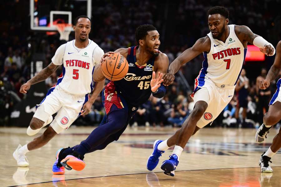 Mitchell, en el partido contra los Pistons