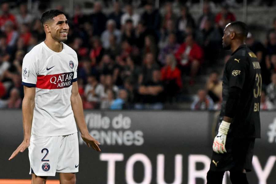 Achraf Hakimi a doublé la mise juste avant la pause. 