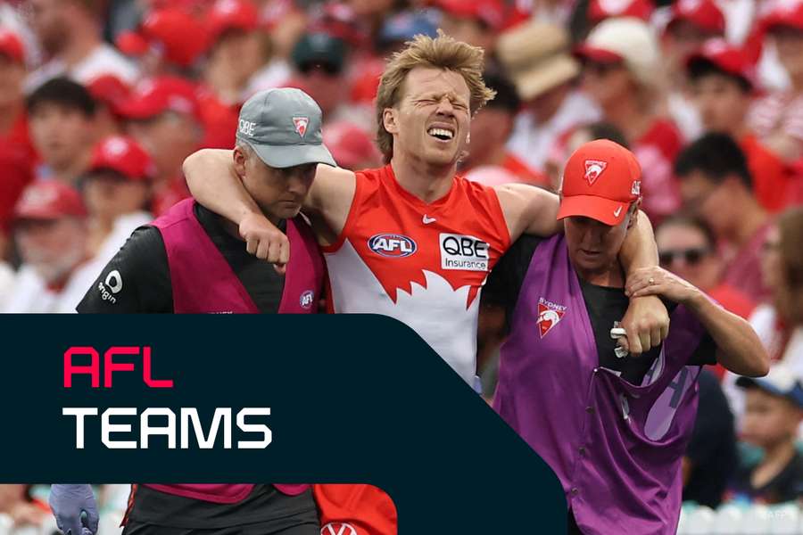 Sydney captain Callum Mills is helped off the field by trainers last weekend. Sydney captain Callum Mills is helped off the field by trainers last weekend.
