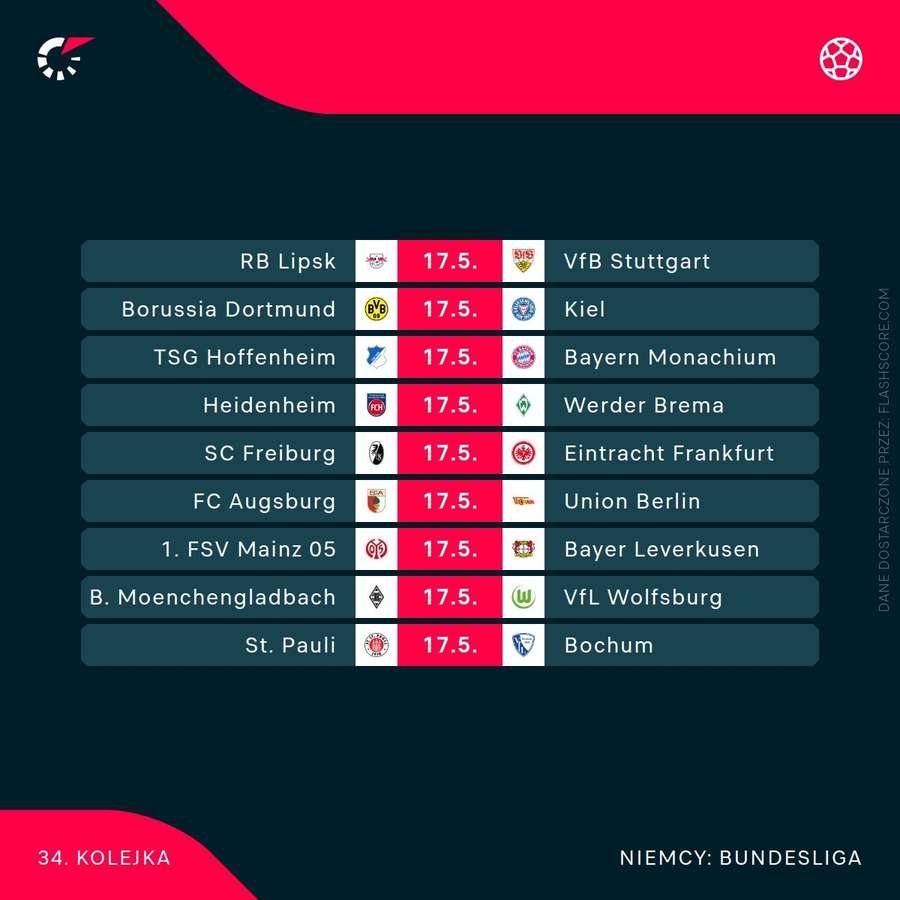 Mecze 34. kolejki Bundesligi