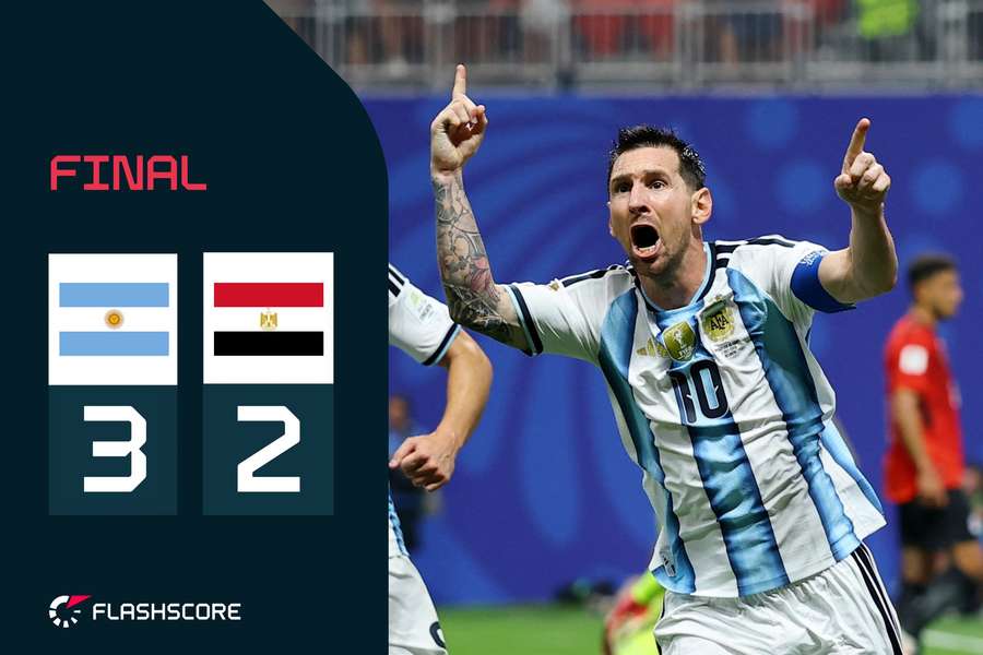 Argentina, con Messi estelar, ganó a Egipto