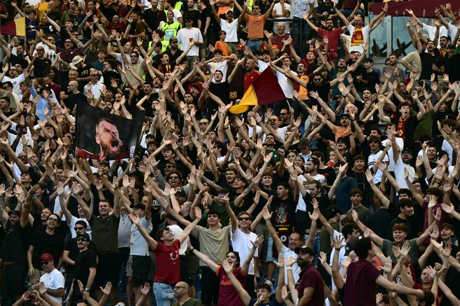 Des supporters de la Roma lors du derby le week-end dernier.