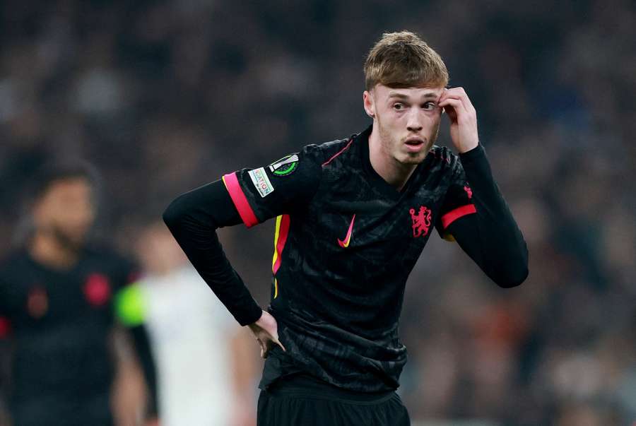 Cole Palmer in action against FC Copenhagen
