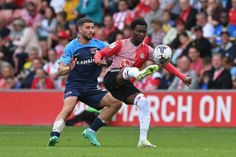 Nathan Tella in pre-season action for Southampton