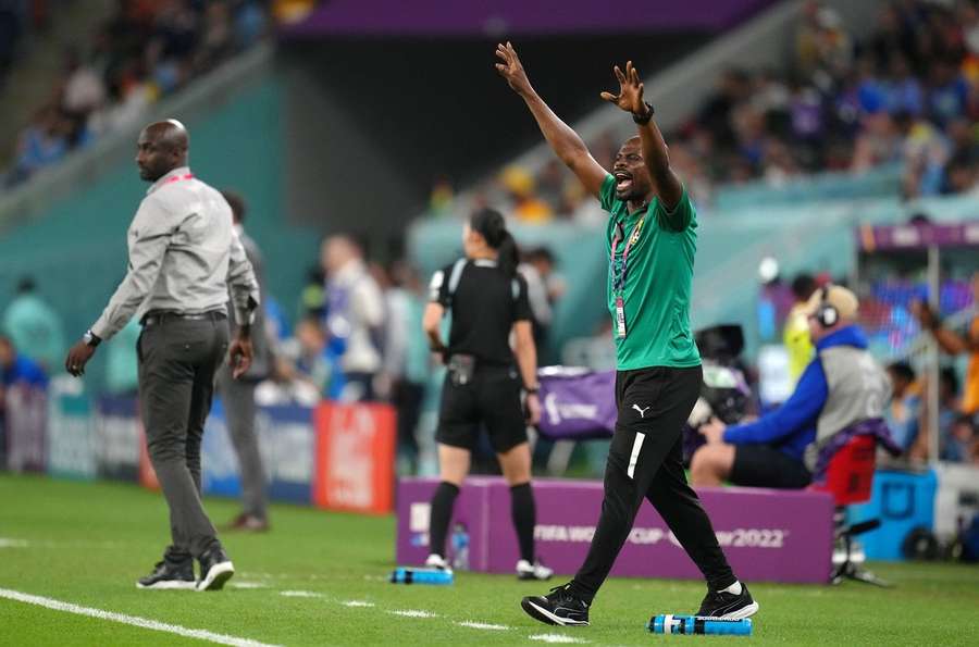 Boateng tijdens de WK-wedstrijd Ghana-Uruguay op 2 december 2022