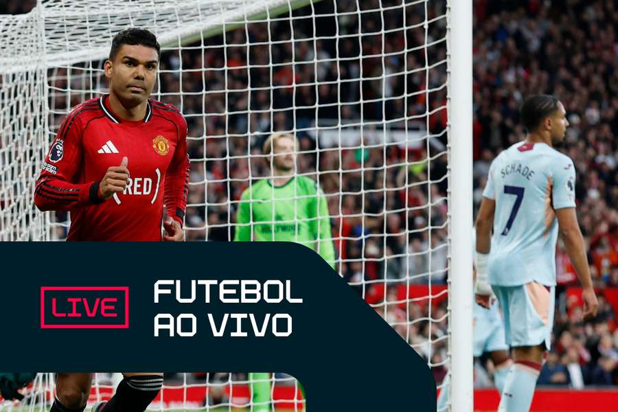 Casemiro abriu o placar para o United contra o Brentford