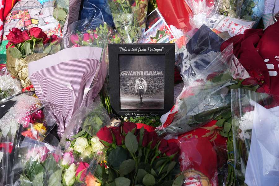 Tributes continue to be laid for Diogo Jota and his brother Andre Silva at Anfield