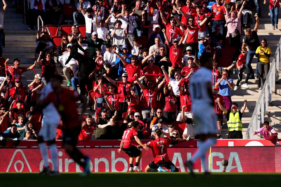 Mallorca celebrate their late winner