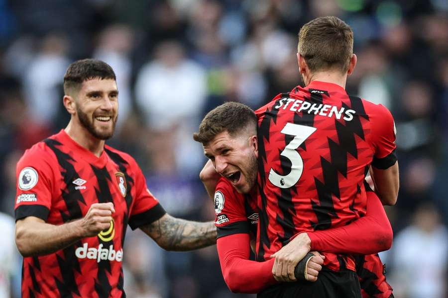 Bournemouth celebrate their dramatic late winner