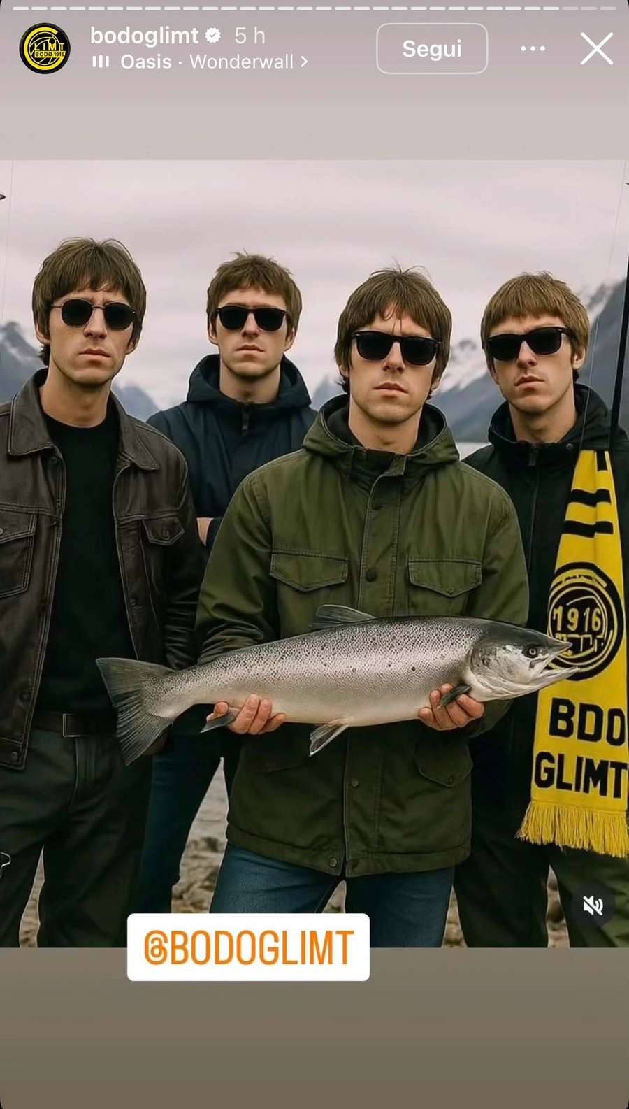 La storia Instagram del club norvegese La storia Instagram del club norvegese