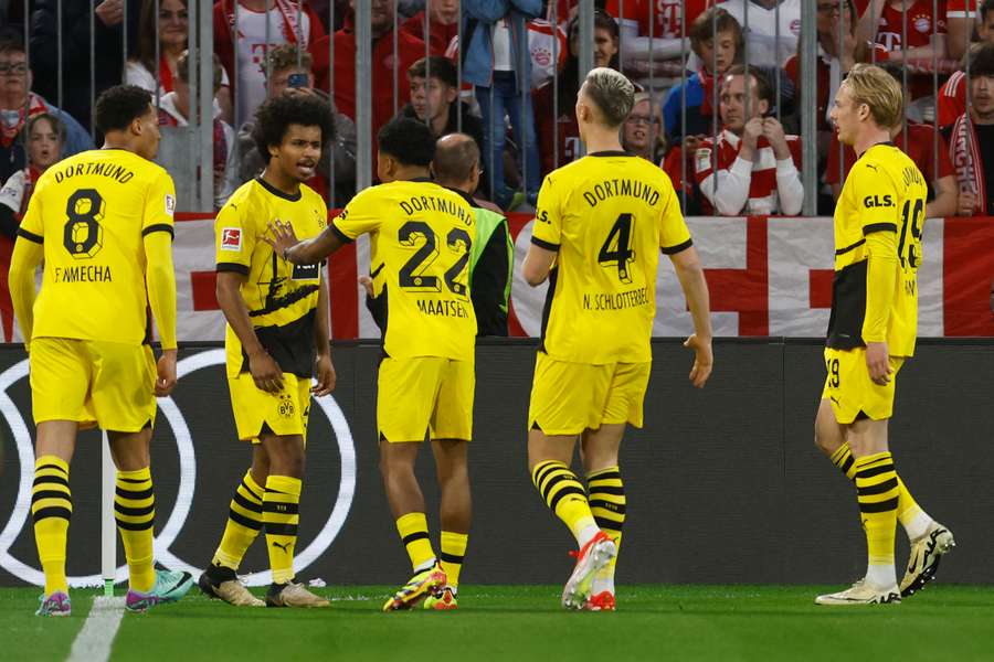 A festa dos jogadores do Dortmund