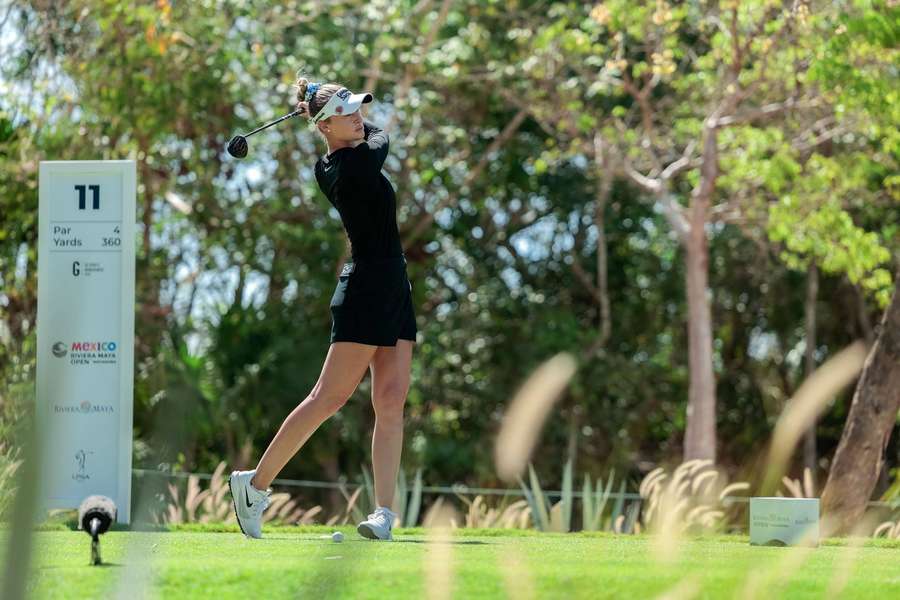 Korda tees off at the Riviera Maya Open