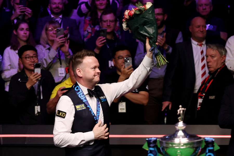 Runner-up England's Shaun Murphy after losing his final against China's Wu Yize