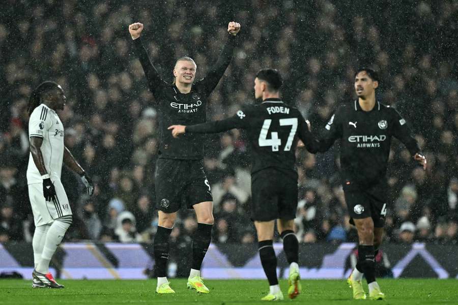 L'esultanza di Haaland a Craven Cottage