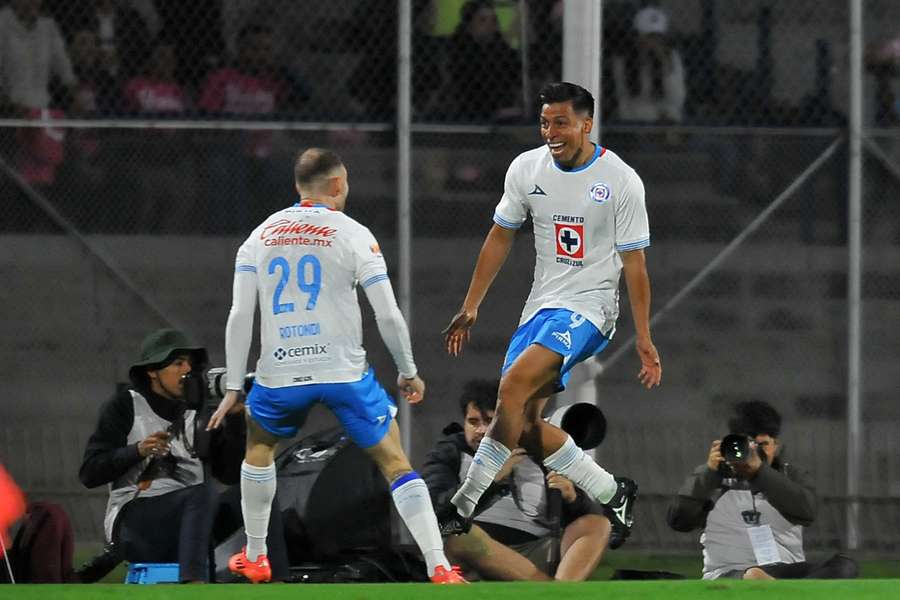 Cruz Azul comemora um golo