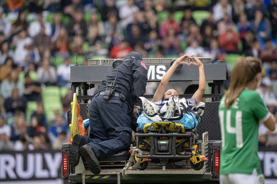 USA's Mallory Swanson will miss the World Cup after tearing a tendon in her knee against Ireland last weekend