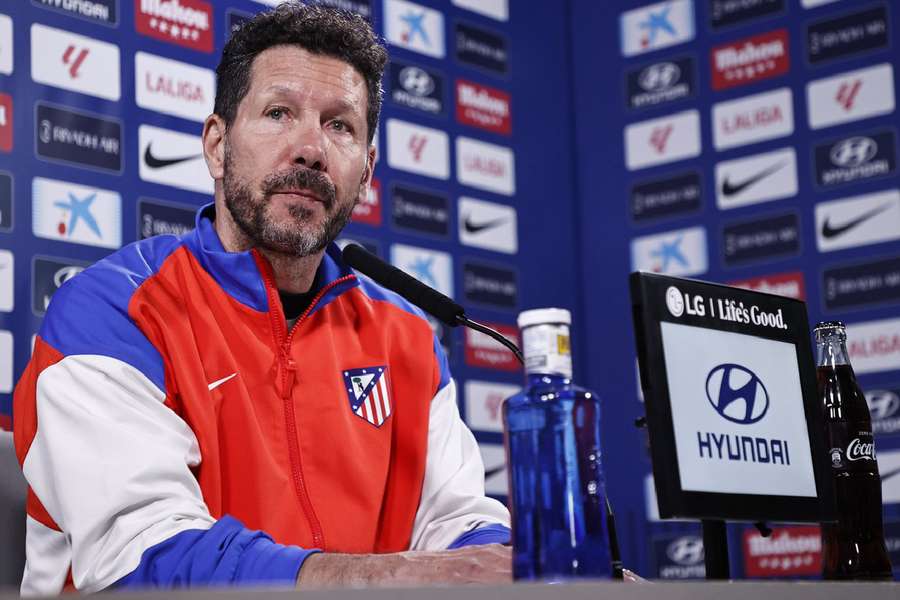 Simeone, en la sala de prensa 