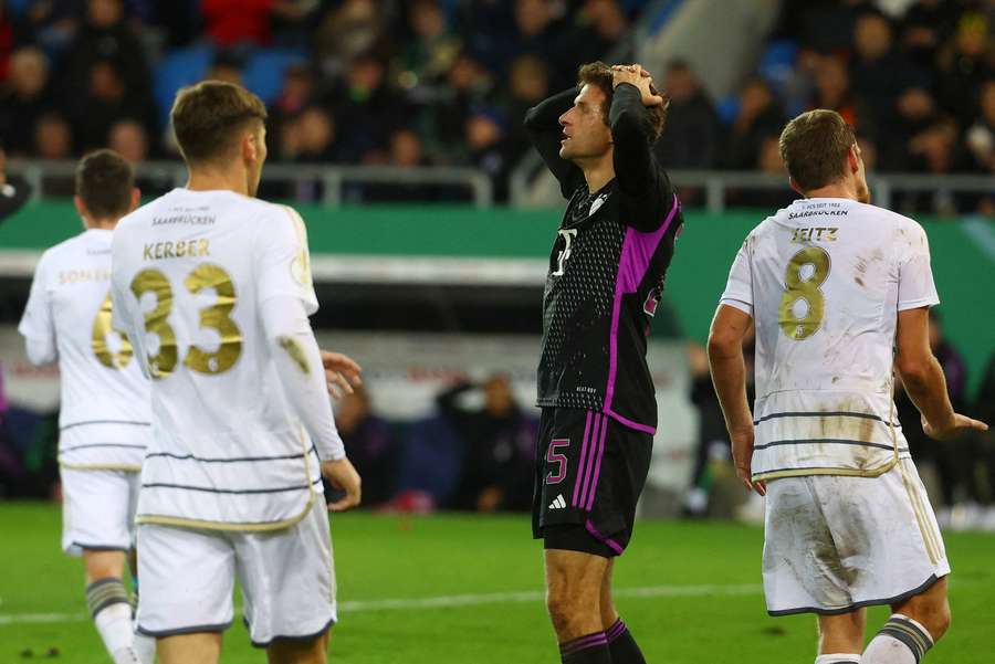 Bayern Munich were knocked out of the German Cup by third-tier Saarbrucken