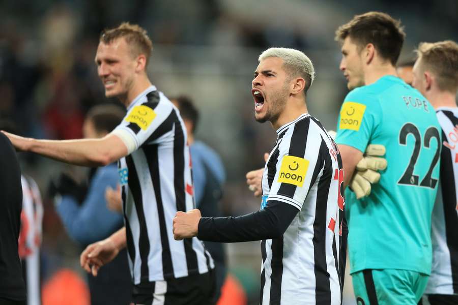 Bruno Guimaraes après la victoire de cet après-midi. 