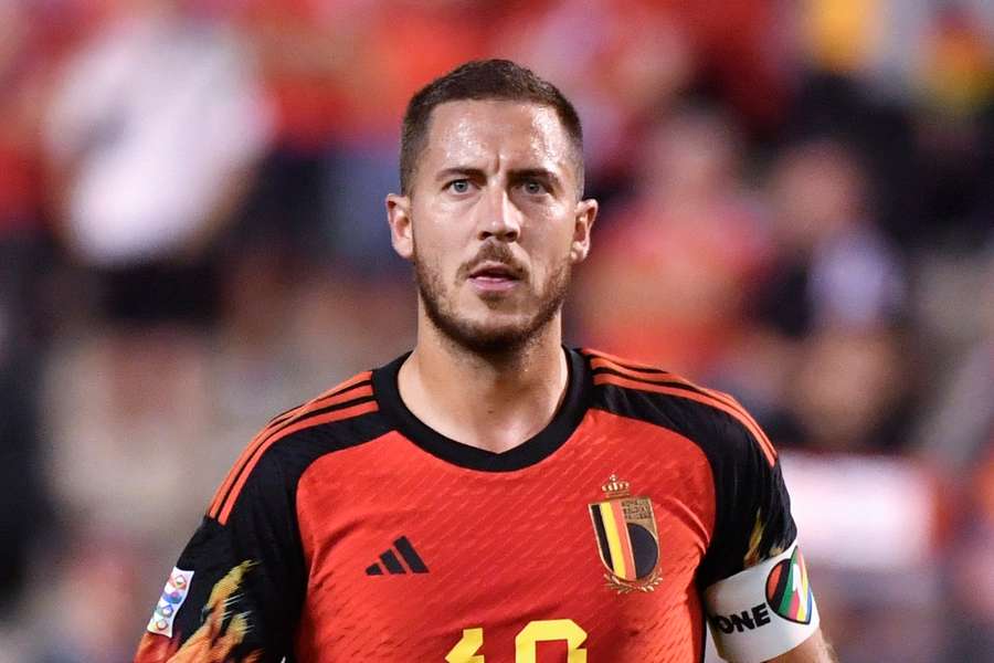 Hazard durant la rencontre face au Pays de Galles en Ligue des nations. 