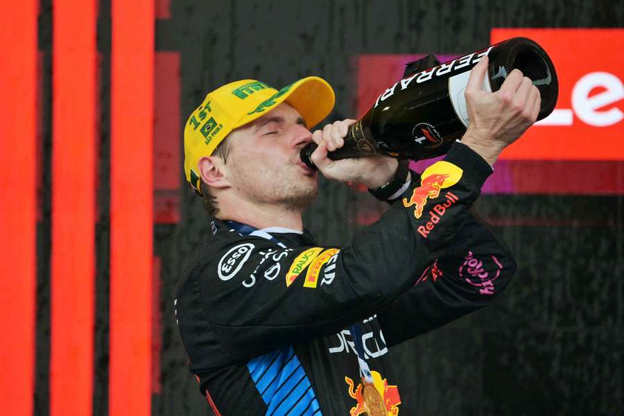 Verstappen na zijn overwinning in Sao Paulo