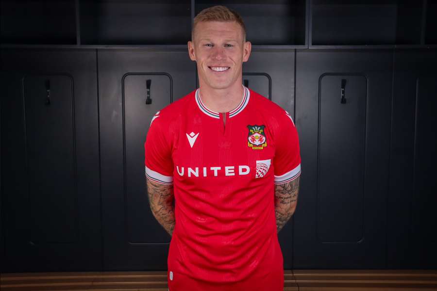 McLean donning his Wrexham shirt