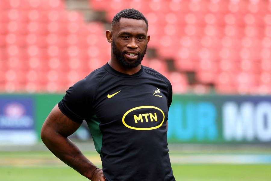 South Africa's Siya Kolisi during training