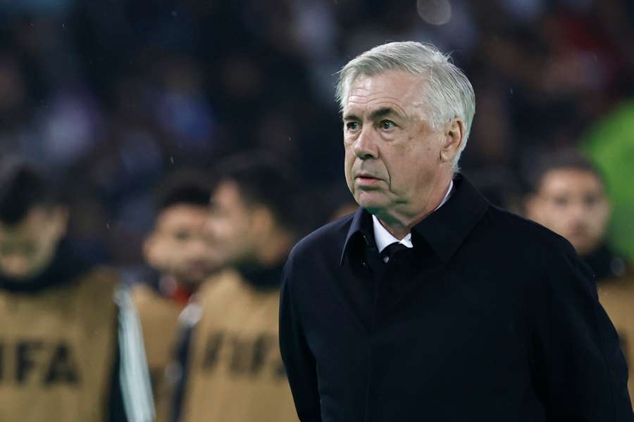 Ancelotti, durante la semifinal contra el Al-Ahly.