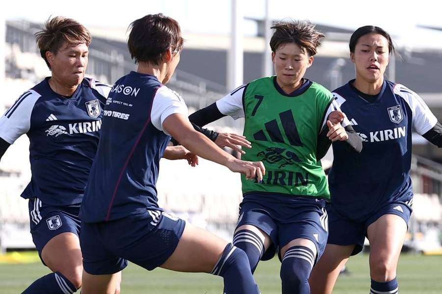 'Nadeshiko Japan' take part in a training session ahead of their opening Women's World Cup match against Zambia
