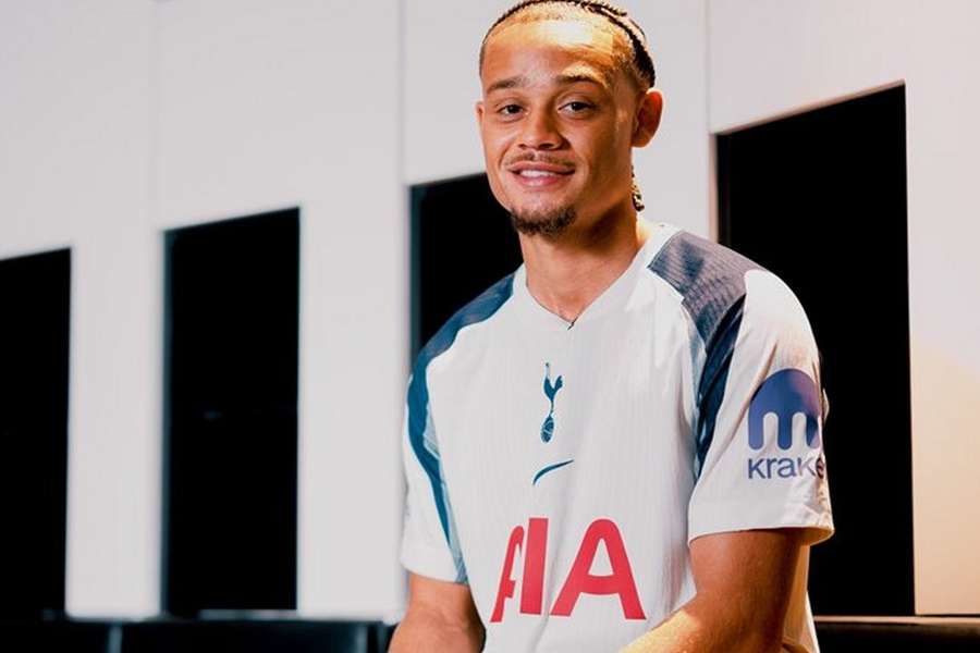 Xavi Simons in the white of Tottenham Hotspur Xavi Simons in the white of Tottenham Hotspur
