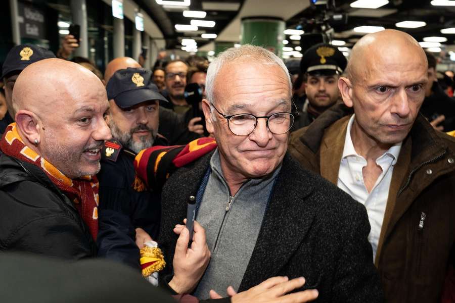 Claudio Ranieri arrived in Rome on Wednesday