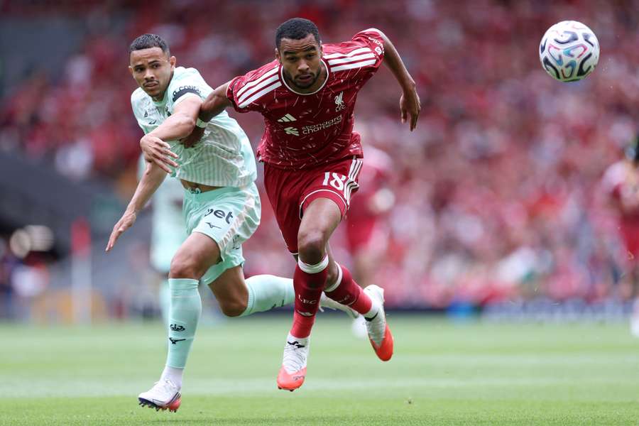 Cody Gakpo del Liverpool durante l'amichevole pre campionato contro il Monaco Cody Gakpo del Liverpool durante l'amichevole pre campionato contro il Monaco