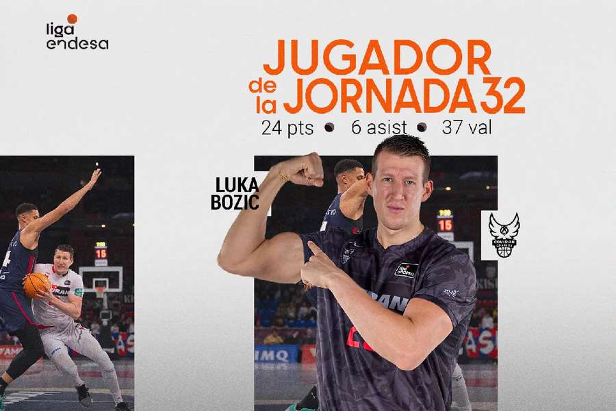 Luka Bozic, MVP de la jornada 32 de la liga acb