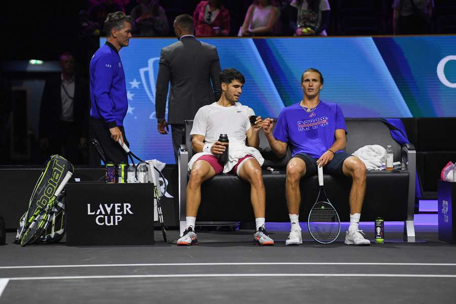 Zverev und Alcaraz stehen heute auf der gleichen Seite des Courts.