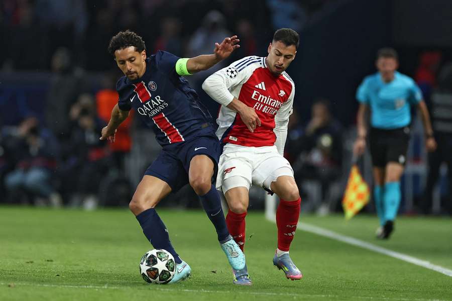 Marquinhos au duel avec Martinelli mercredi.