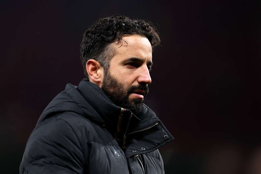 Manchester United coach Ruben Amorim during his side's match against West Ham.