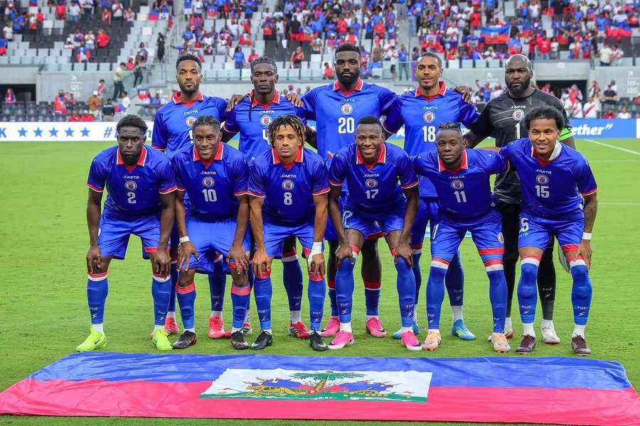 Haiti line up ahead of their friendly with Peru