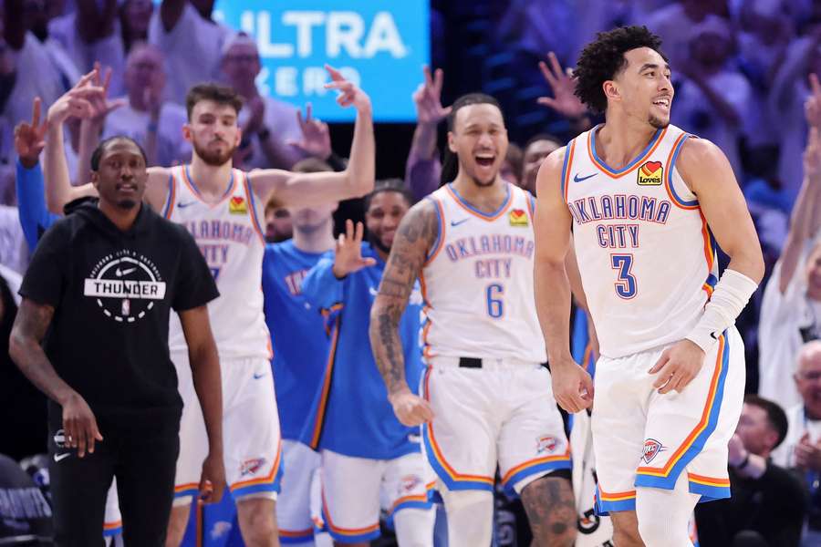 The Oklahoma City Thunder are one win away from returning to the NBA Finals. The Oklahoma City Thunder are one win away from returning to the NBA Finals.